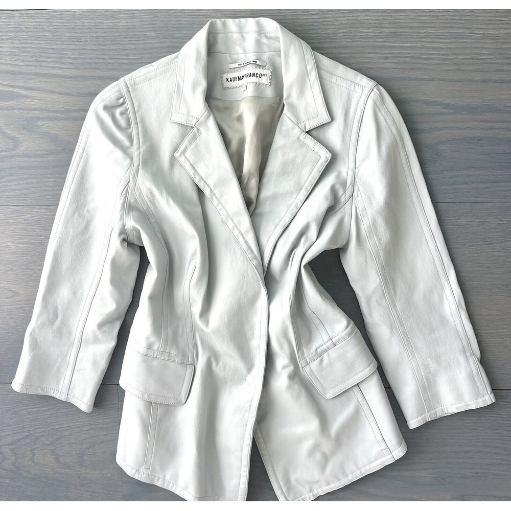 Kaufmanfranco White Women’s Leather Blazer